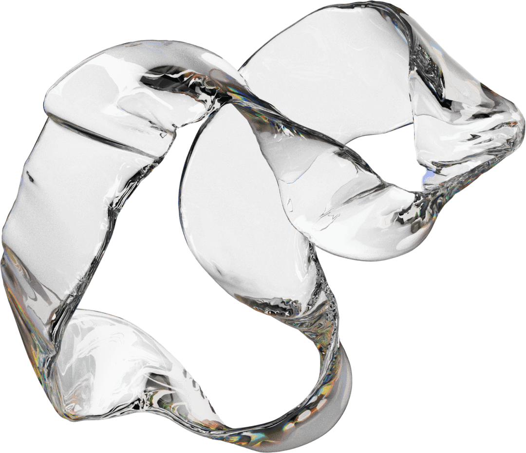 Abstract 3D glass decoration